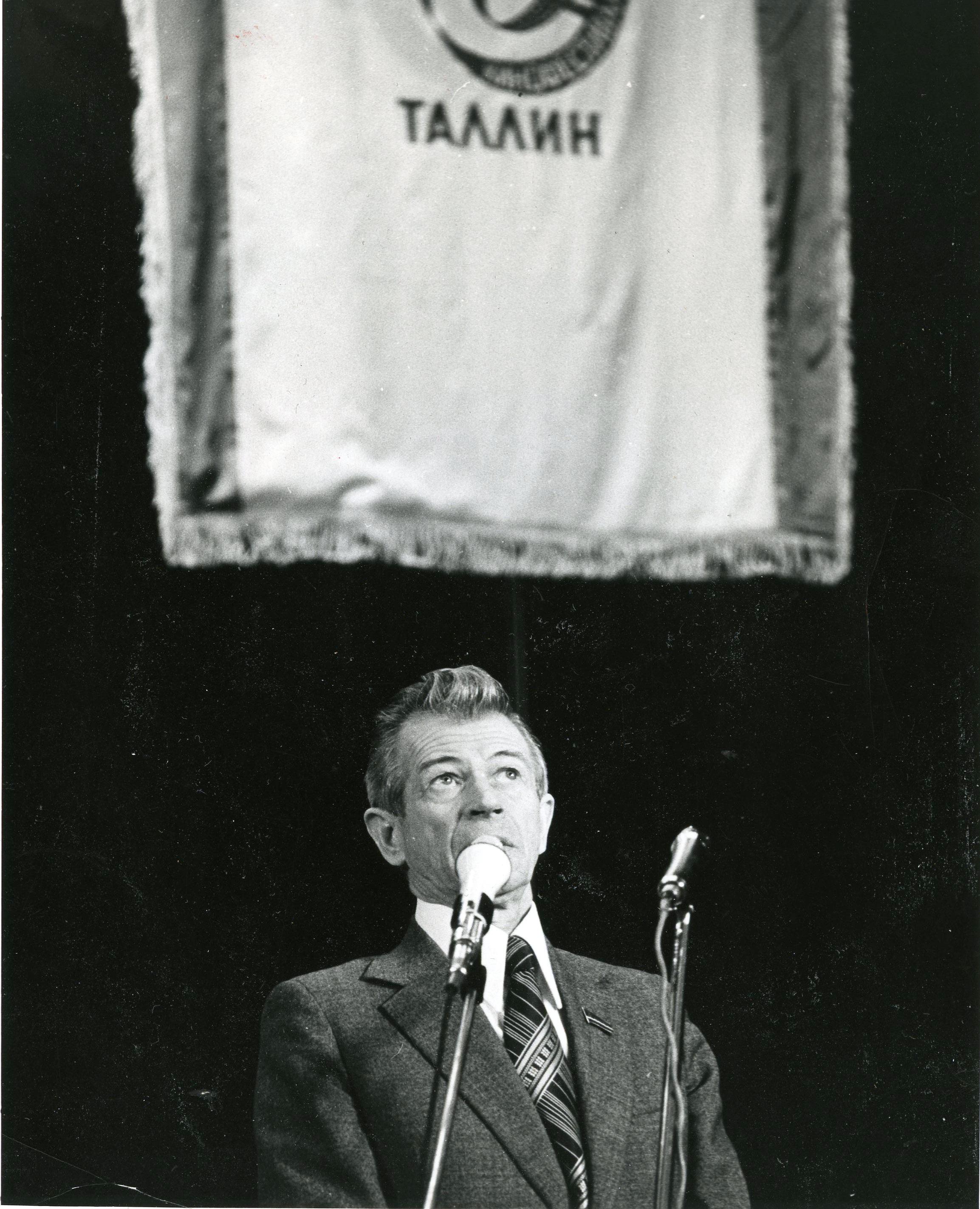 Kaljo Kiisk XV üleliidulisel filmifestivalil Tallinnas (1982) - Foto Jaan Rõõmus