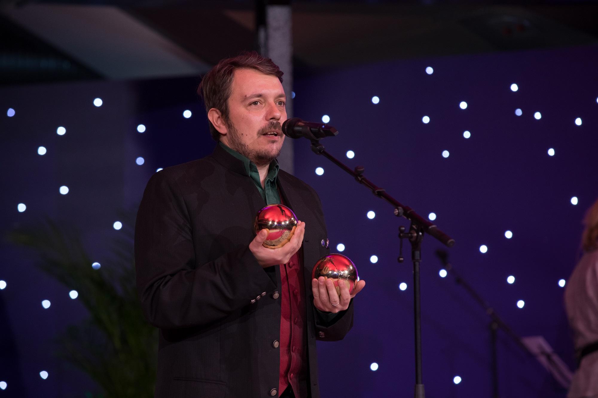 Kultuurkapitali audiovisuaalse kunsti sihtkapitali aastapreemia laureaat, aasta dokumentaalfilmi Ahto. Unistuste jaht režissöör Jaanis Valk - Foto Egert Kamenik - Eest Kultuurkapital