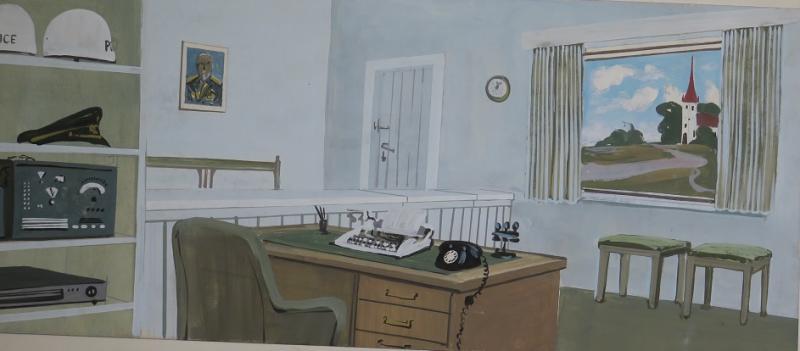 Kavand mängufilmile Valge laev (1970) - Kunstnik Rein Raamat - Rein Raamatu kogu