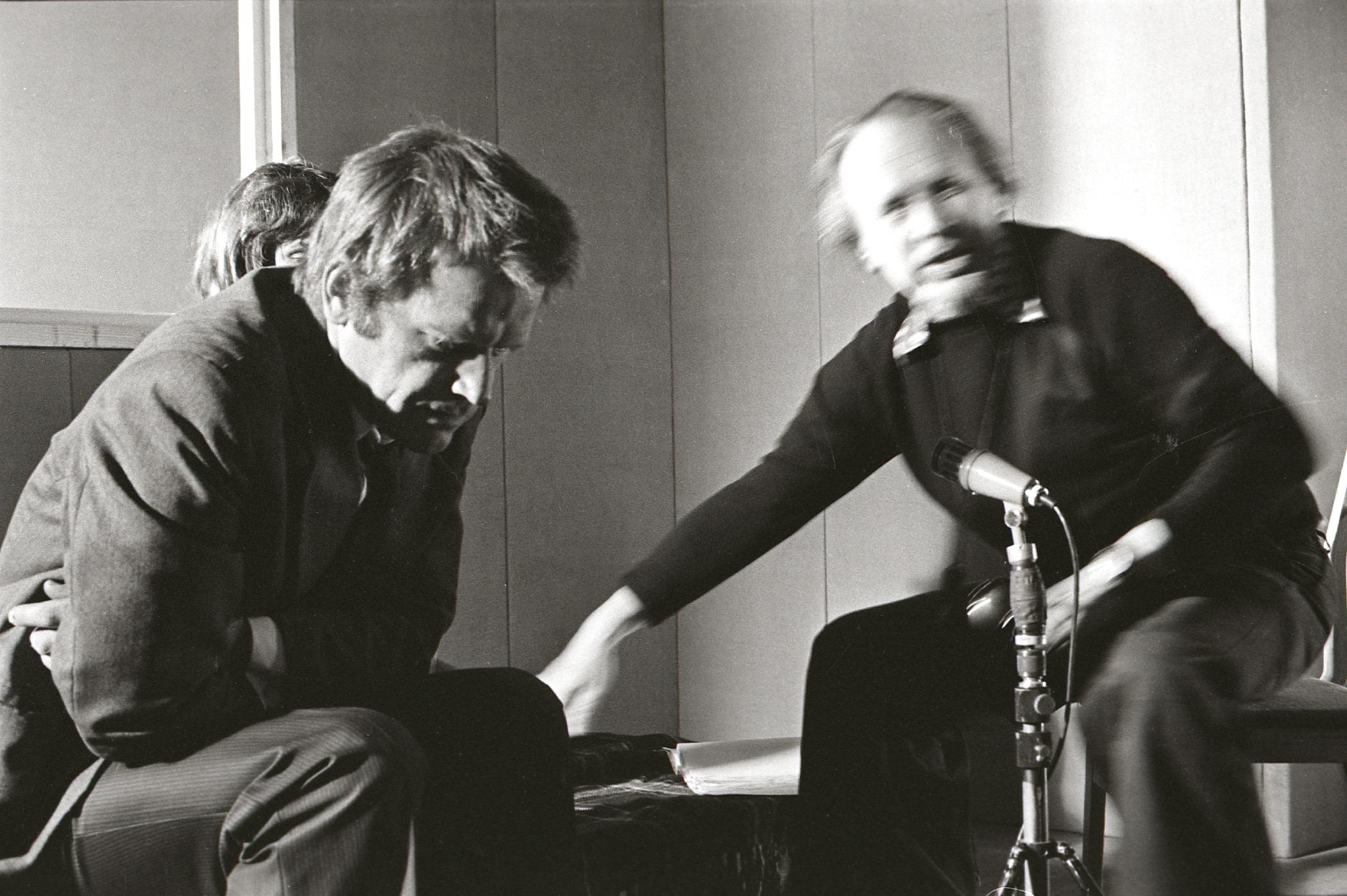 Proovivõtetel 1978. aasta suvel. Inspektor Glebsky rolli kandidaat Evald Hermaküla ja režissöör Grigori Kromanov