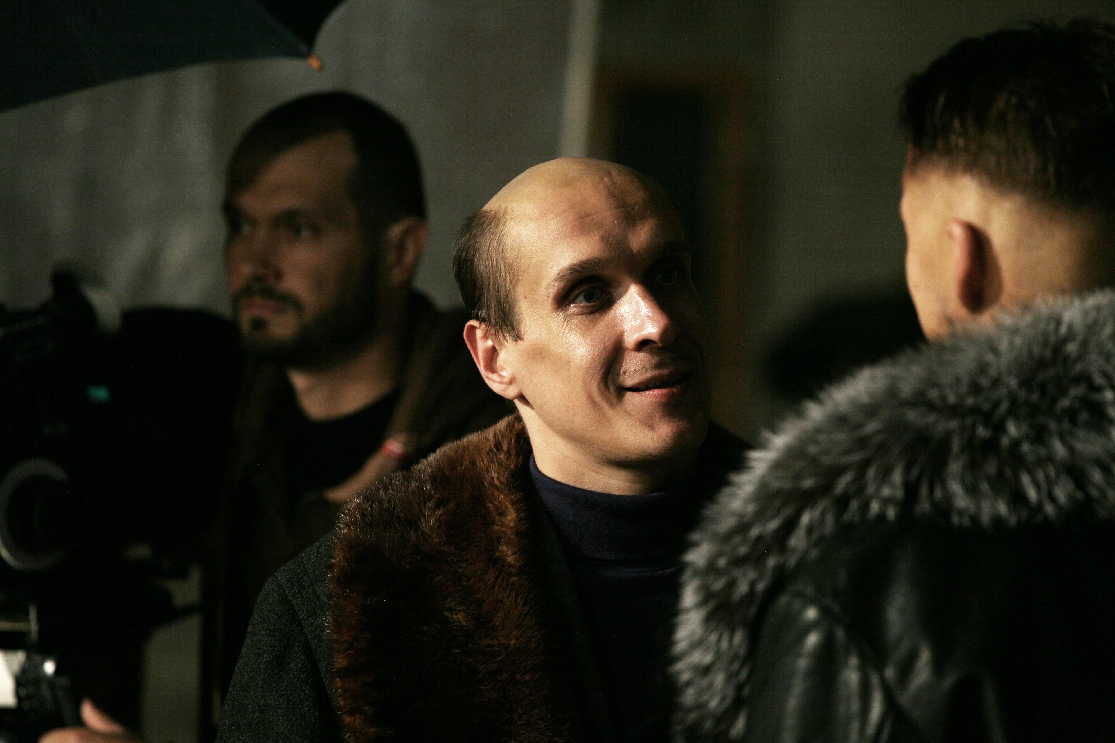 Operaator Mart Taniel, Lebedevi osatäitja Taavi Eelmaa, Rogožini osatäitja Tambet Tuisk - Foto Peeter Laurits - Homeless Bob Production