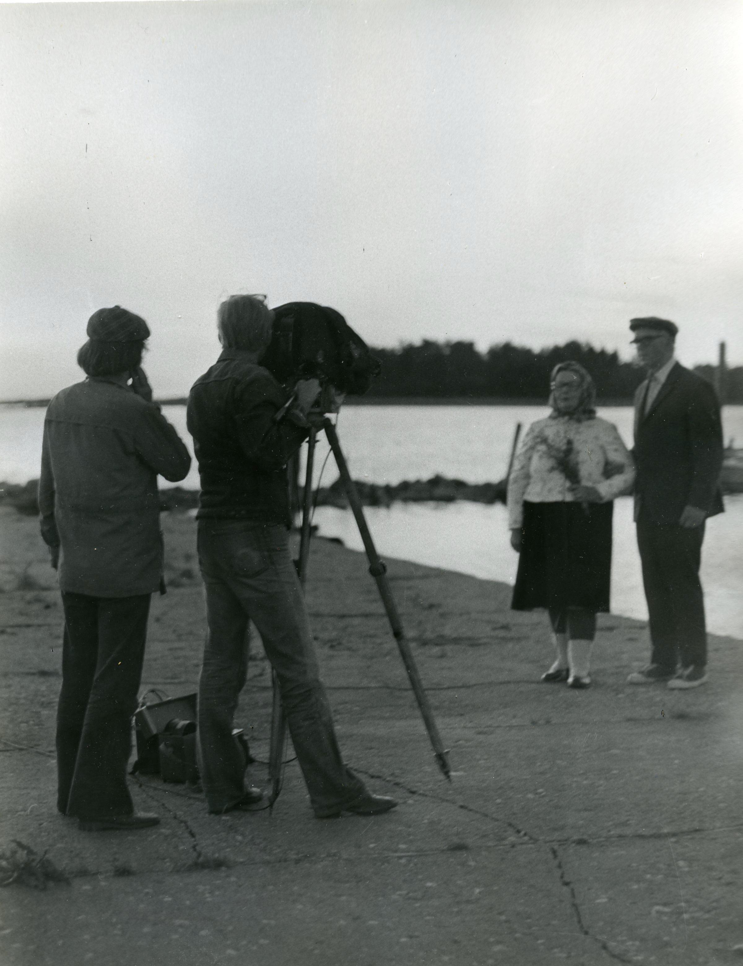 Režissöör Olav Neuland, operaator Illiis Vets, Maria Muhrman - Foto Sulev Keedus 