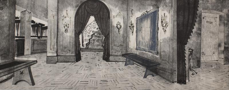 Kavand mängufilmile Valge laev (1970) - Kunstnik Rein Raamat - Rein Raamatu kogu