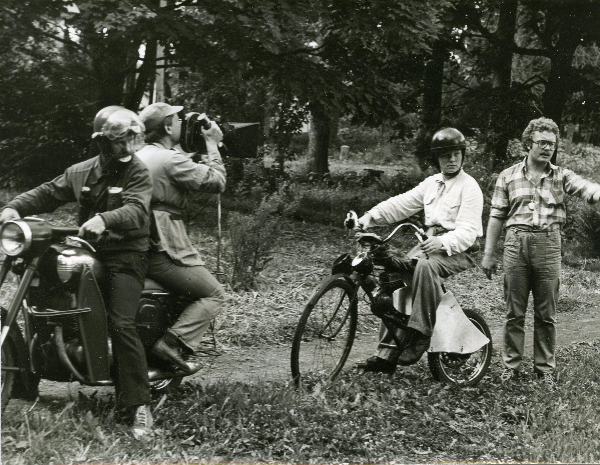 Filmivõtted. Operaator Arvo Iho, Asseri osatäitja Priit Adamson, režissöör Peeter Simm - Foto Mikk Raude