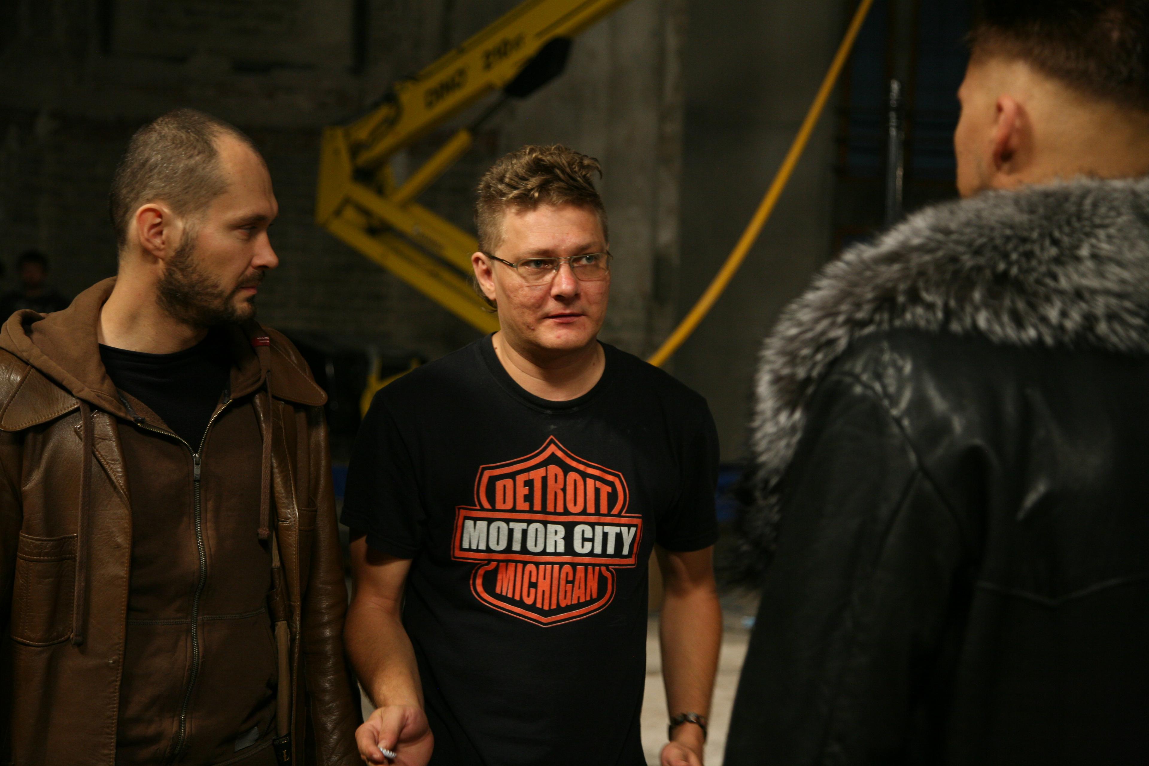 Operaator Mart Taniel, režissöör Rainer Sarnet, Rogožini osatäitja Tambet Tuisk - Foto Peeter Laurits - Homeless Bob Production