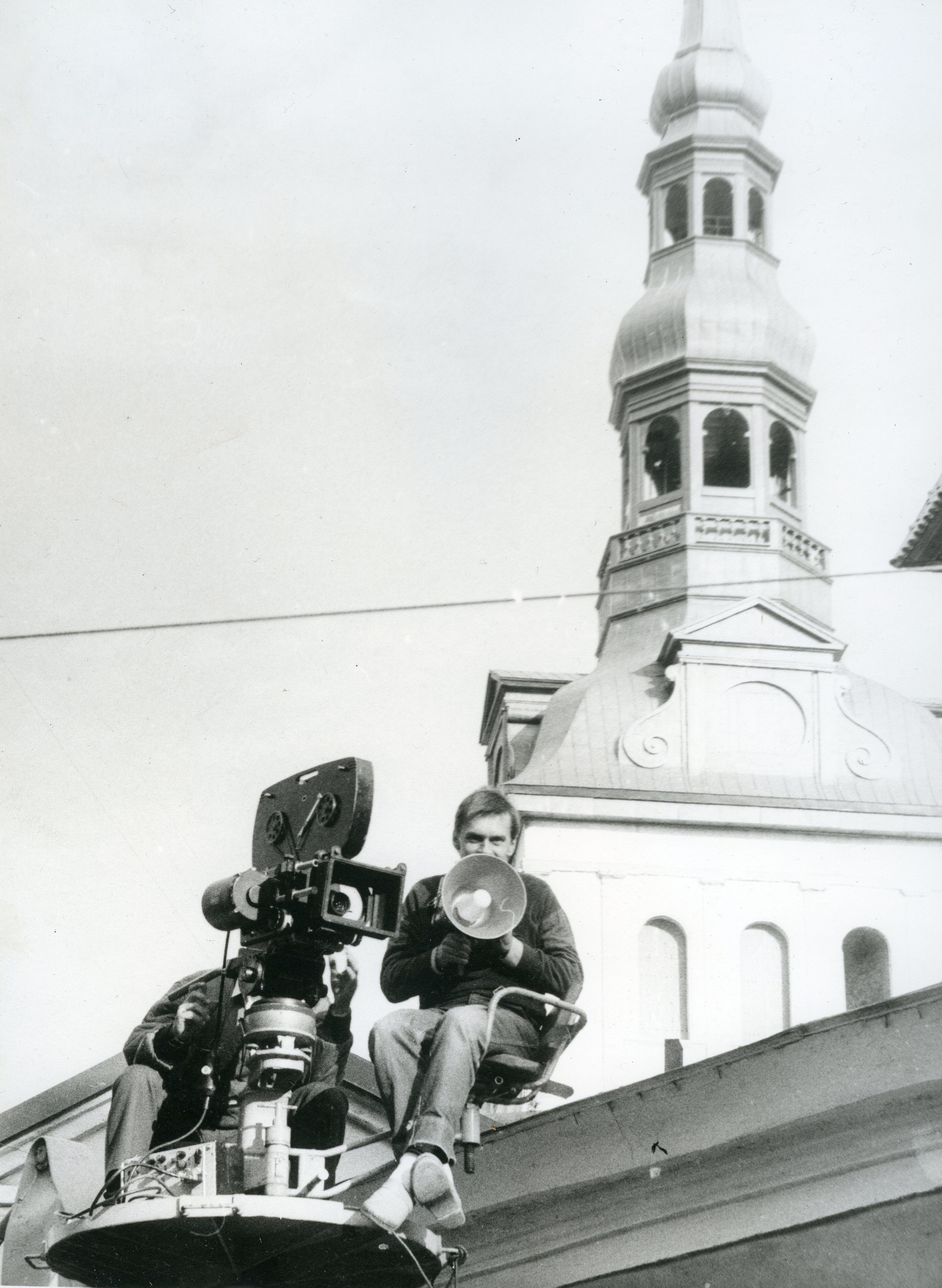 Filmivõtted Tallinnas Toompeal (september 1987). Režissöör Olav Neuland - Foto Kadi Talpsepp