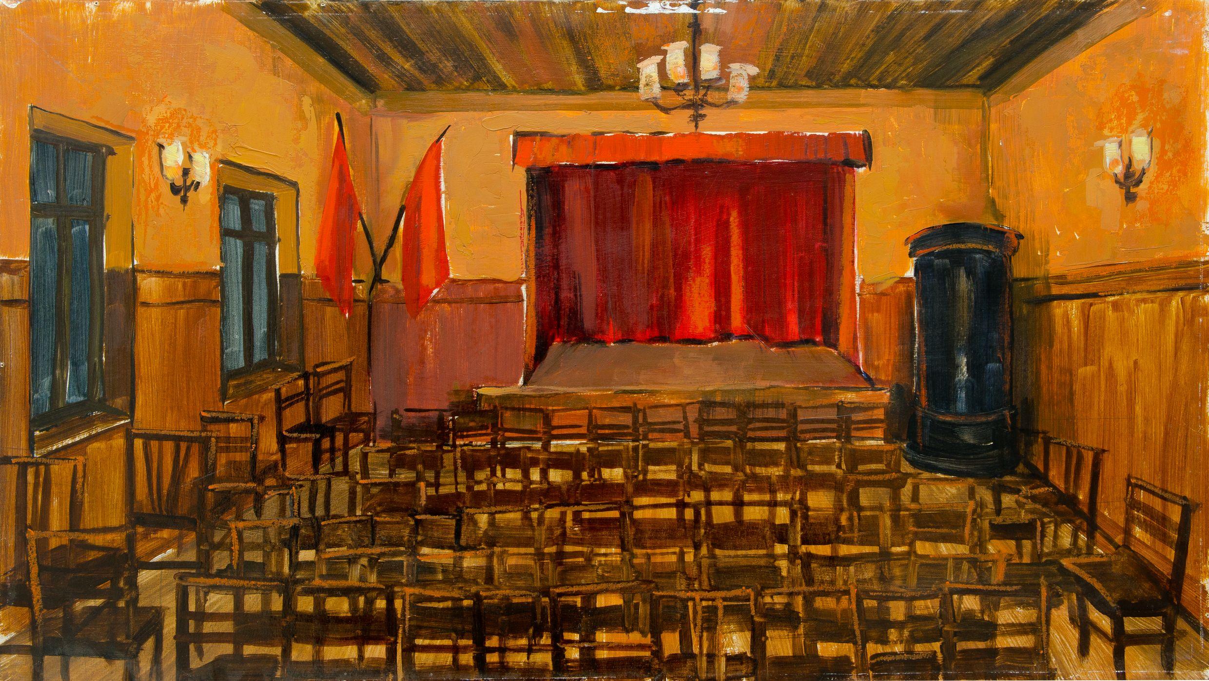Interjöör Valvaja saal -  Kunstnik Halja Klaar - Foto Vahur Lõhmus - Filmimuuseumi kogu