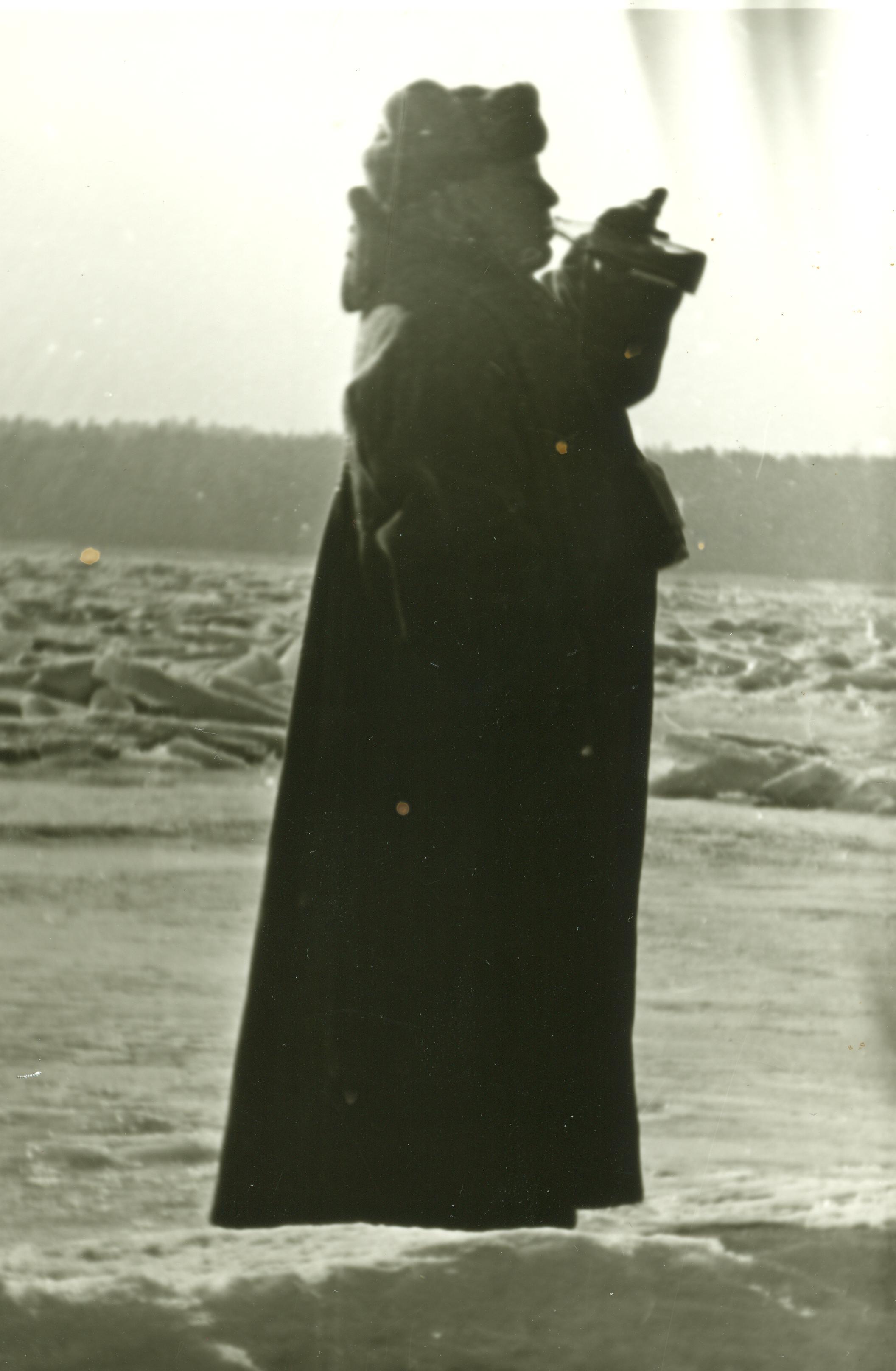 Filmivõtted Eisma jääl. Operaator Anton Mutt - Foto Kadi Talpsepp