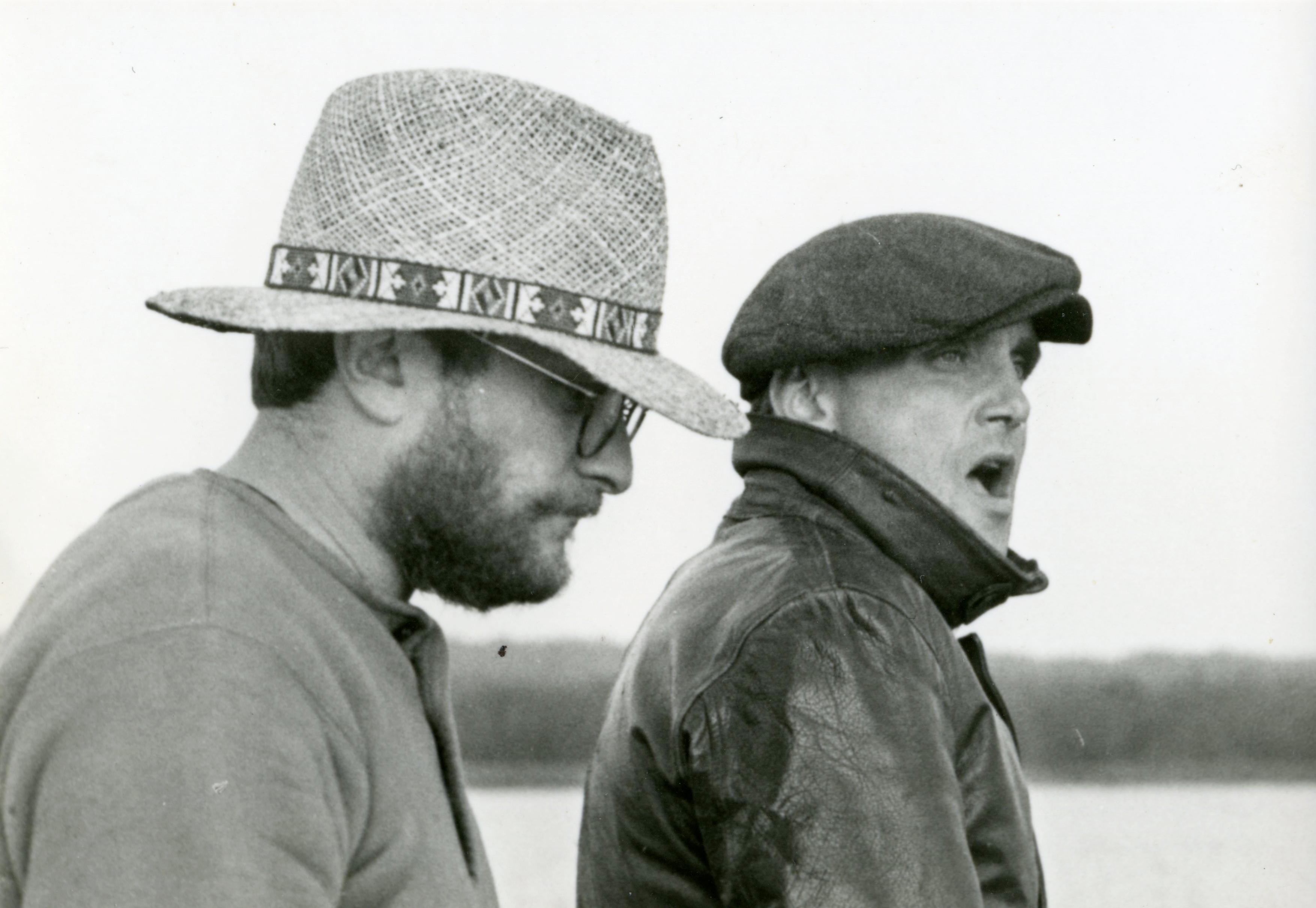 Filmivõtetel - Režissöör Hardi Volmer, Eeriku osatäitja Erik Ruus - 
  Foto Tõnu Talivee