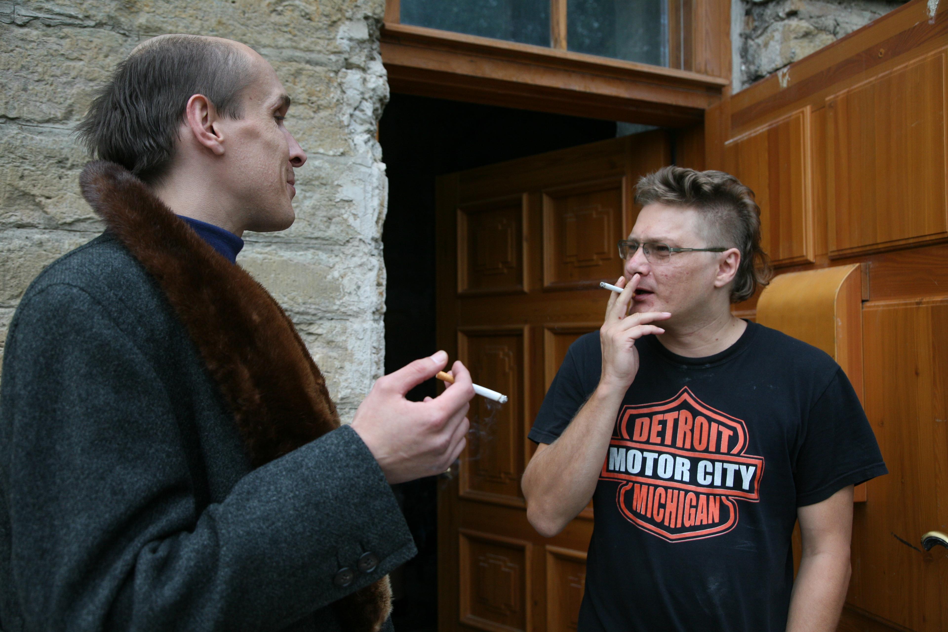 Lebedevi osatäitja Taavi Eelmaa, režissöör Rainer Sarnet - Foto Peeter Laurits - Homeless Bob Production
