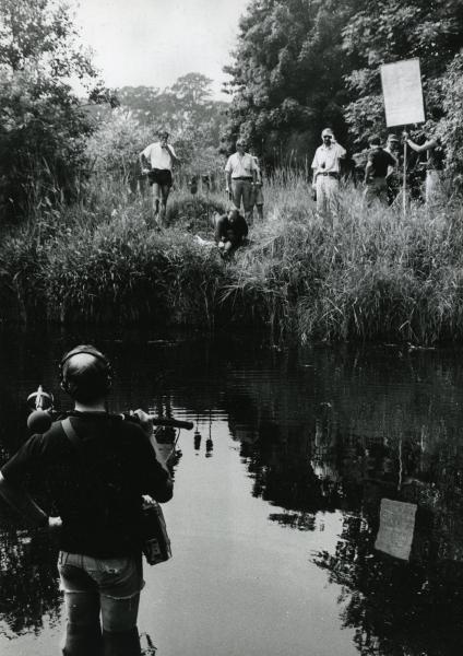 Rezissöör Lembit Ulfsak, Ahvena osatäitja Tõnu Kark, kombineeritud võtete operaator Rein Pruul, operaaator Ago Ruus - Foto Raivo Tiikmaa