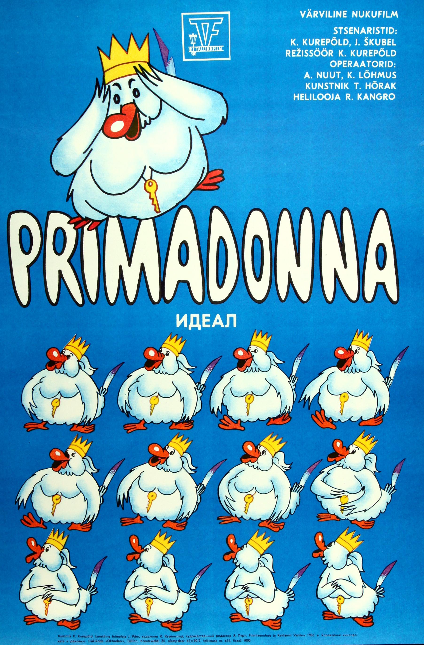 Primadonna (1982) - Kunstnik Kalju Kurepõld - Eesti Joonisfilmi kogu