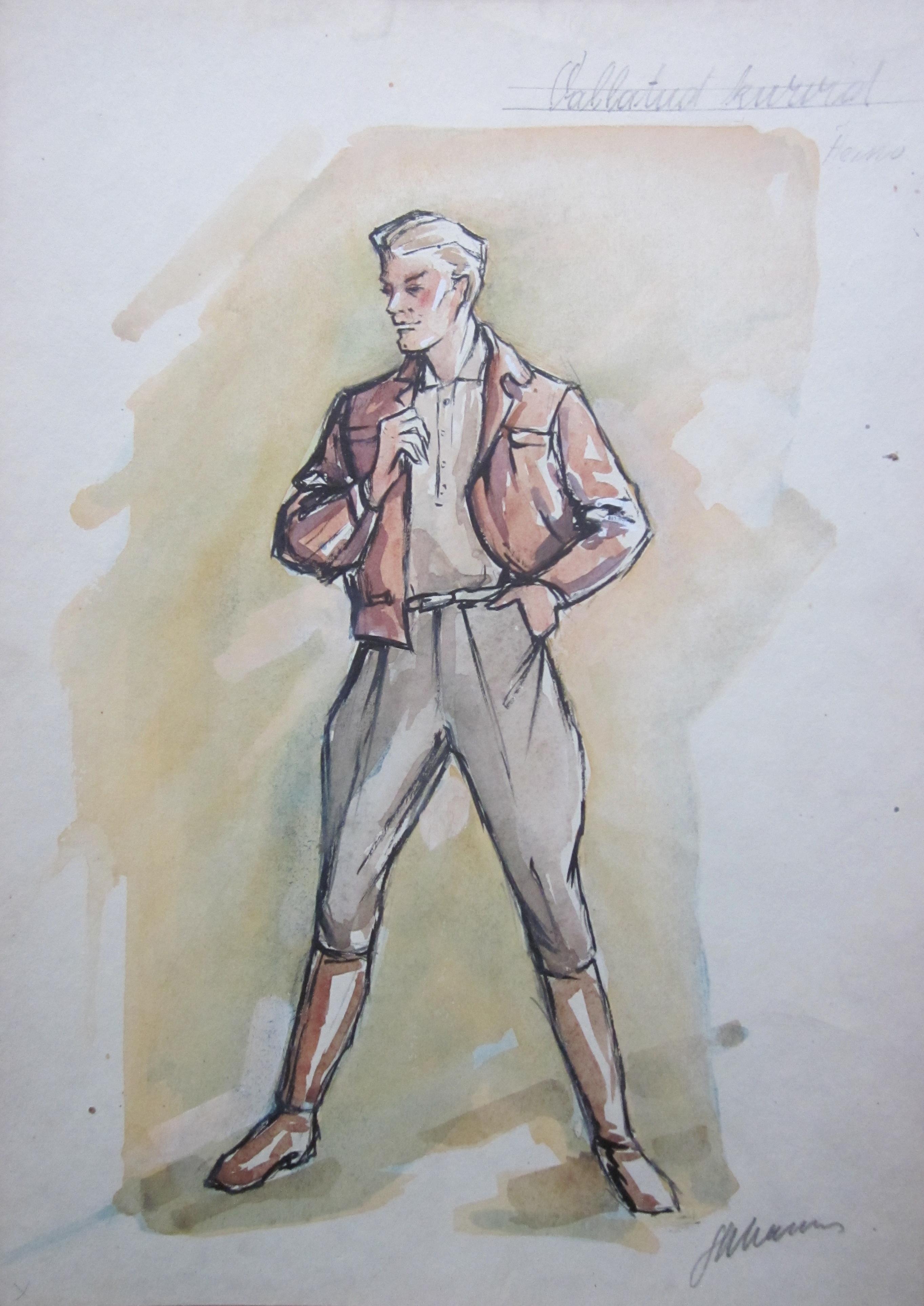 Vallatud kurvid (1959) - kostüümikunstnik Maimu Vannas - Eesti Teatri- ja Muusikamuuseum