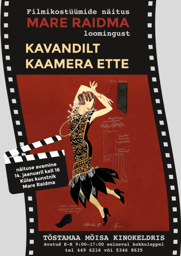 Kavandilt kaamera ette: filmikostüümid Mare Raidma loomingus. Plakat