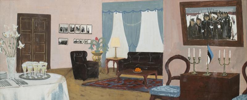 Kavand mängufilmile Valge laev (1970) - Kunstnik Rein Raamat - Rein Raamatu kogu