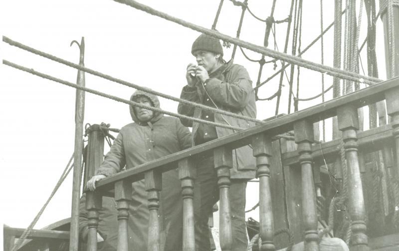 Filmivõtted Jaltas. Grimeerija Aino Lemming, režissöör Olav Neuland - Foto Kadi Talpsepp
