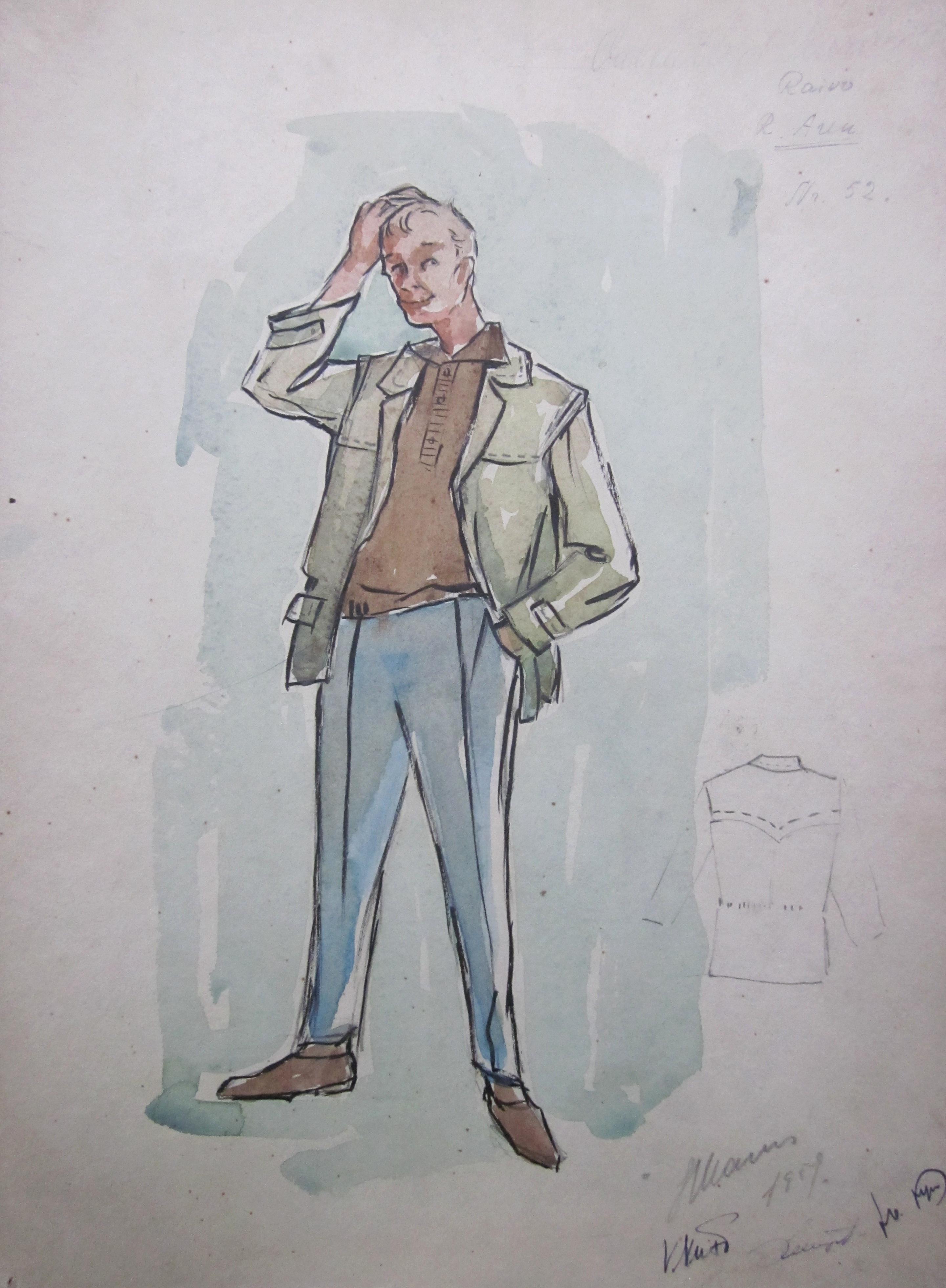 Vallatud kurvid (1959) - kostüümikunstnik Maimu Vannas - Eesti Teatri- ja Muusikamuuseum