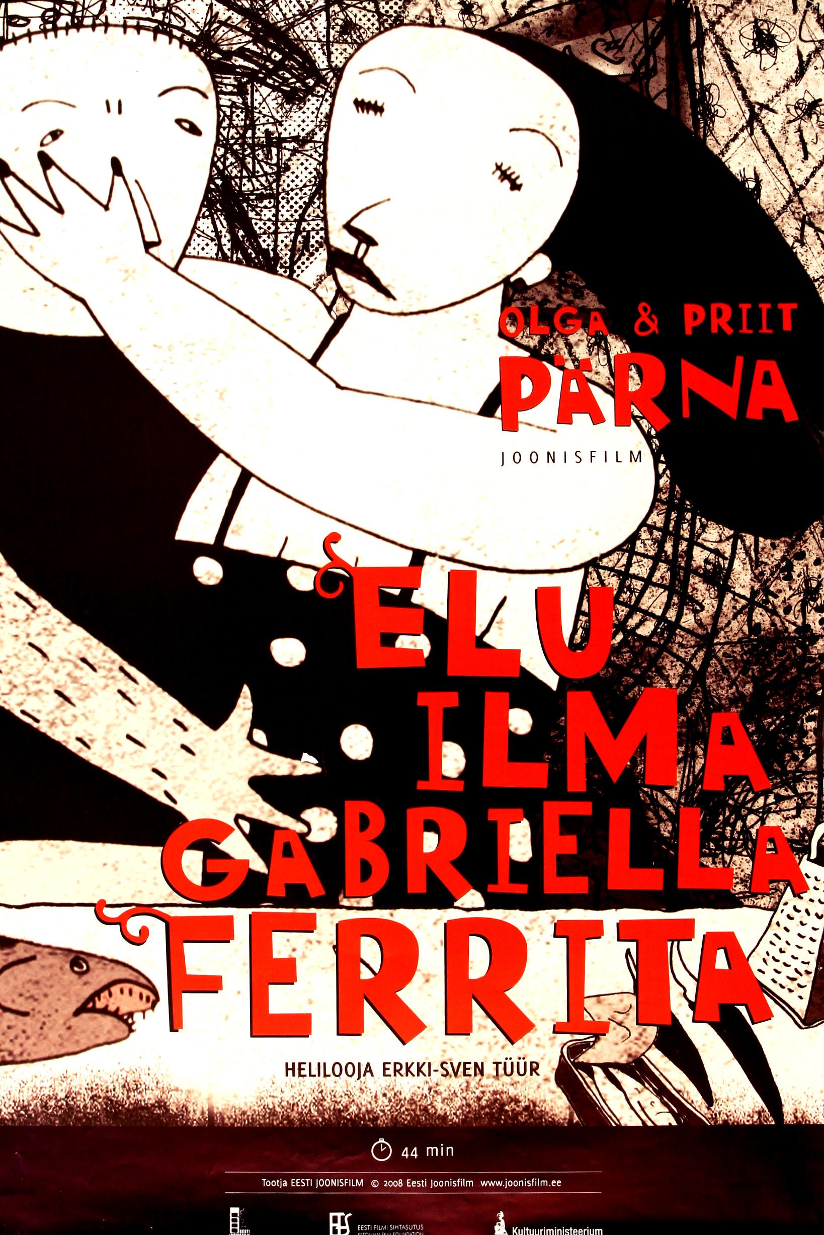 Elu ilma Gabriella Ferrita (2008) - Kunstnikud Priit Pärn ja Olga Pärn, kujundus Anne Pikkov - Eesti Filmi Sihtasutuse kogu
