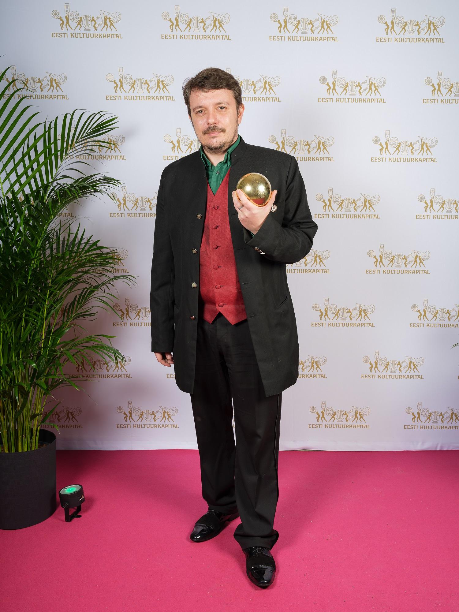 Dokumentaalfilmi Ahto. Unistuste jaht režissöör Jaanis Valk Eesti Kultuurkapitalli auhinnagalal - Foto Arbo Rae - Eesti Kultuurkapital